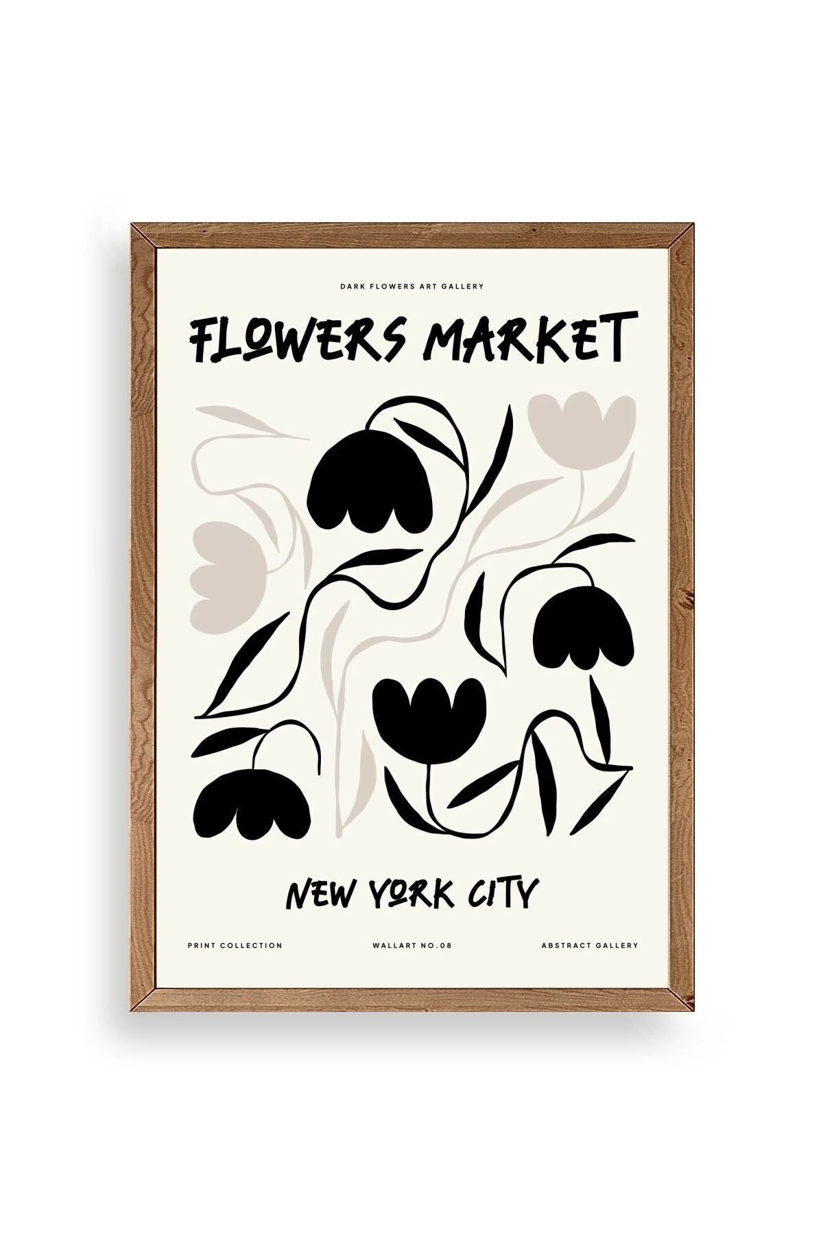 Çiçek Ahşap Çerçeveli Tablo 50 x 70