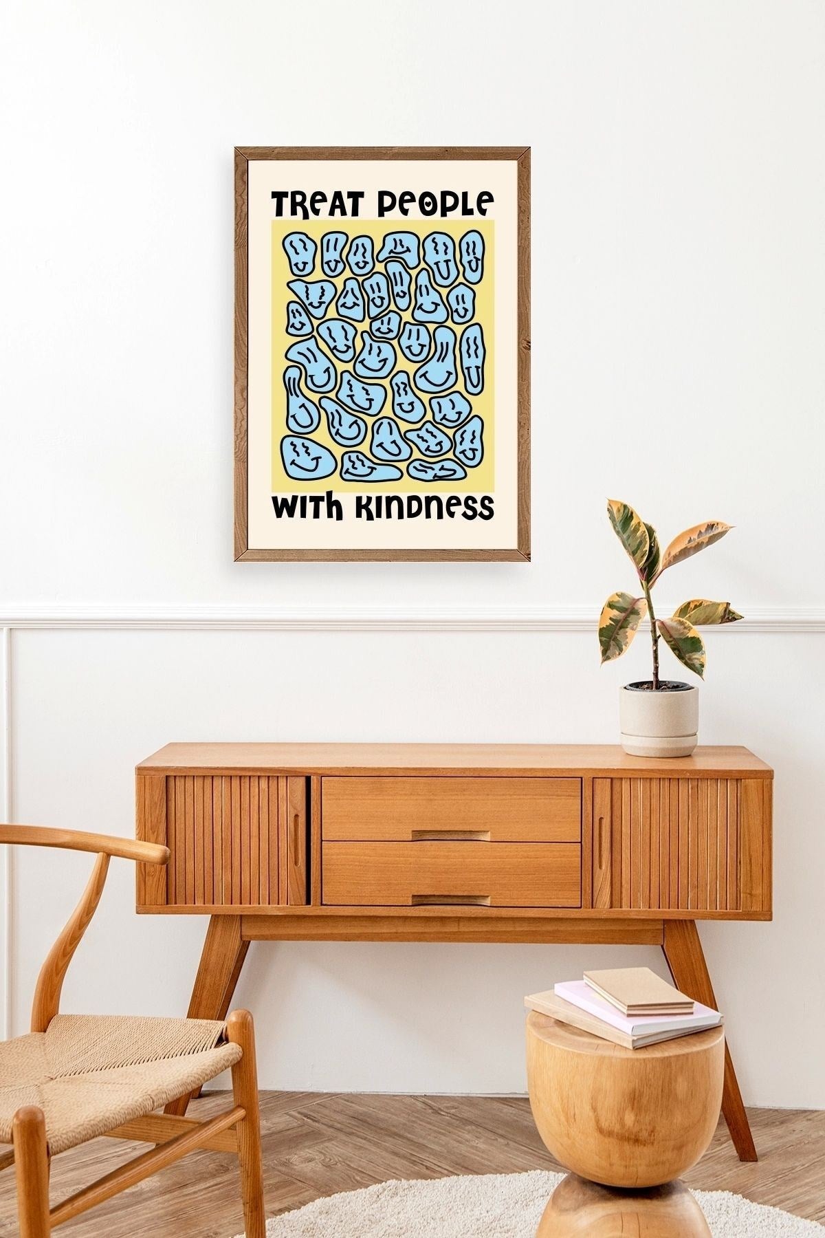 Motto Ahşap Çerçeveli Tablo 30 x 42