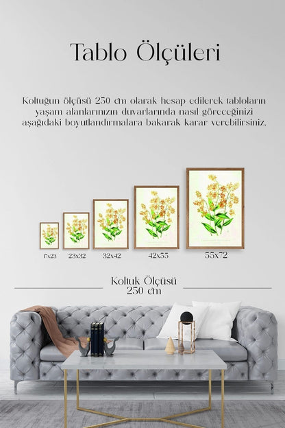 Çiçek Ahşap Çerçeveli Tablo 17 x 23