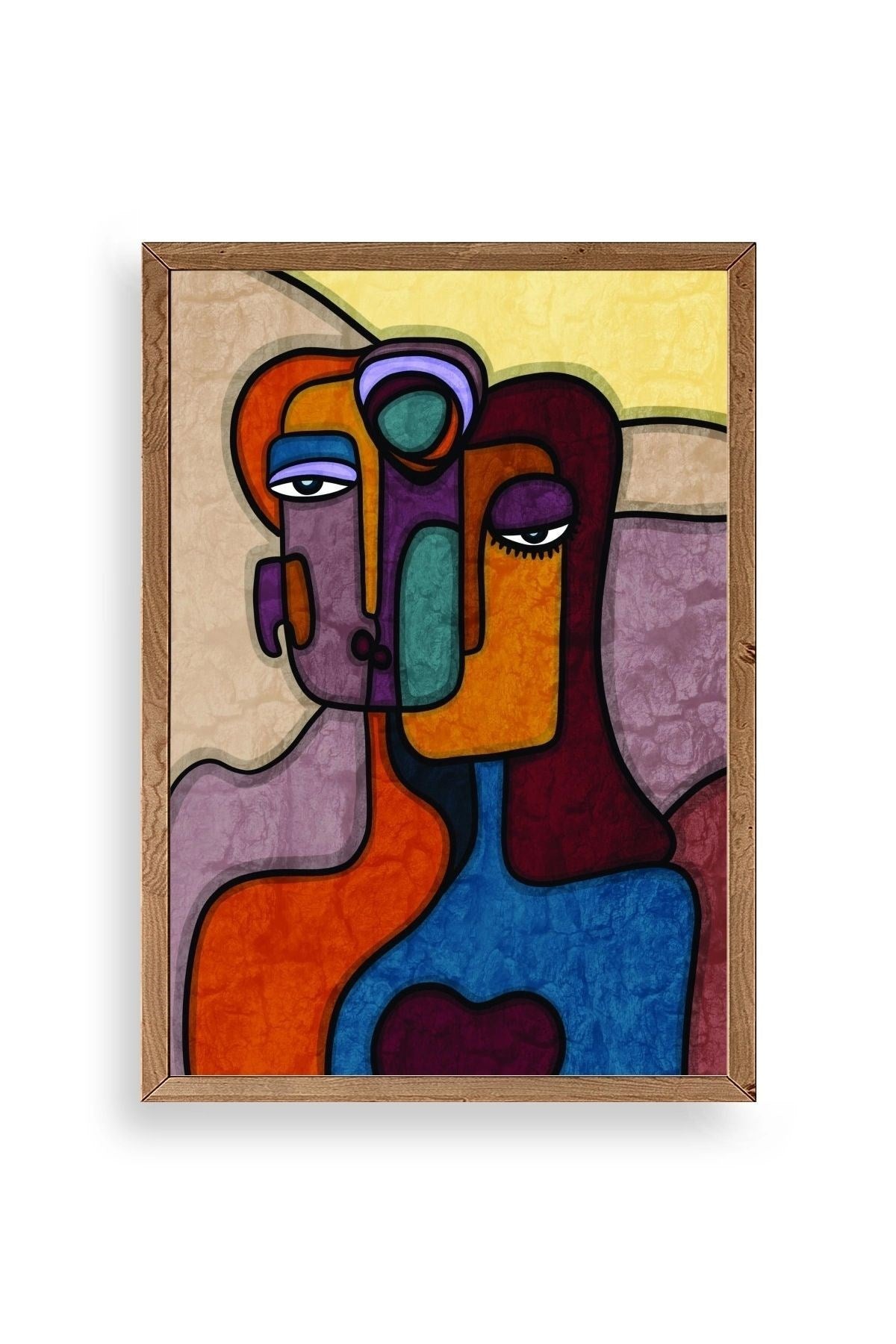 Soyut Kadın Ahşap Çerçeveli Tablo 17 x 23