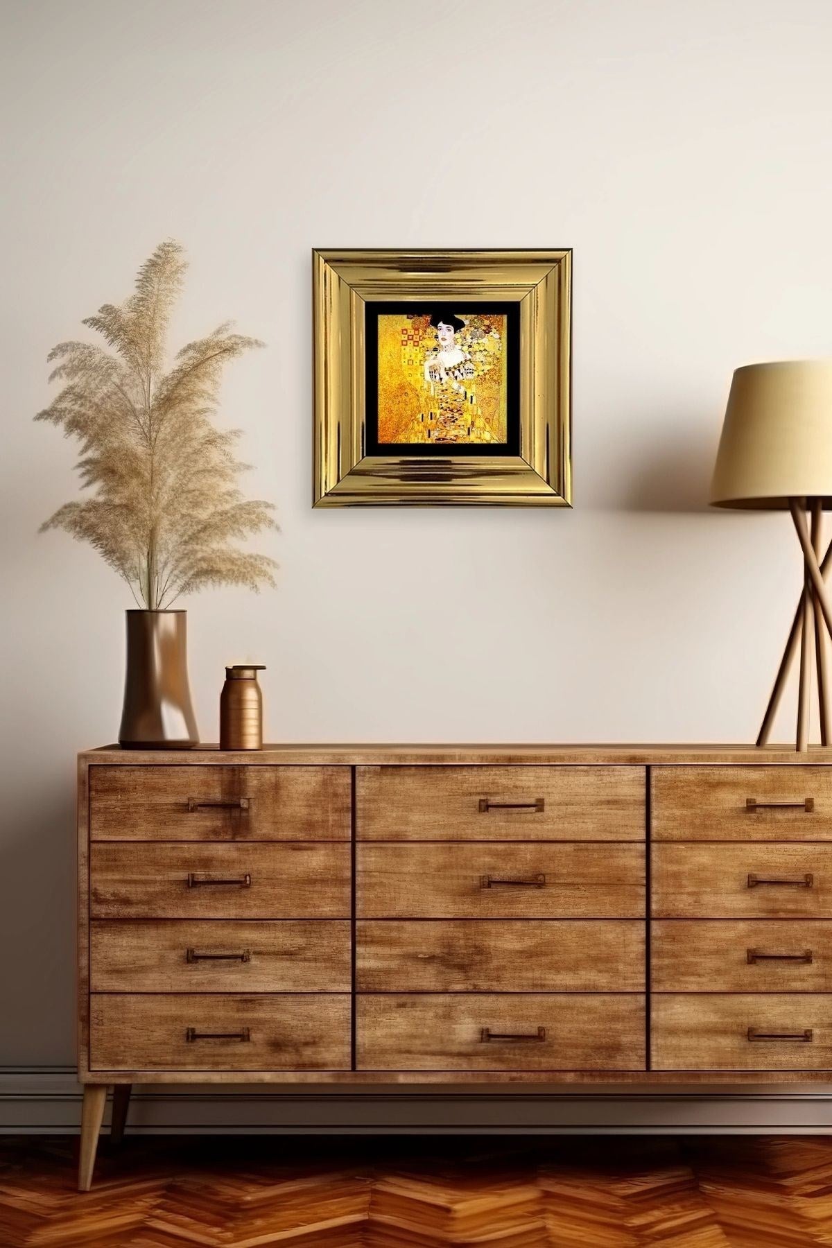 Gustav Klimpt Çerçeveli Taş Tablo 20 cm