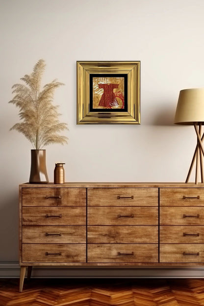 Kaftan ve Tuğra Çerçeveli Taş Tablo 20 cm