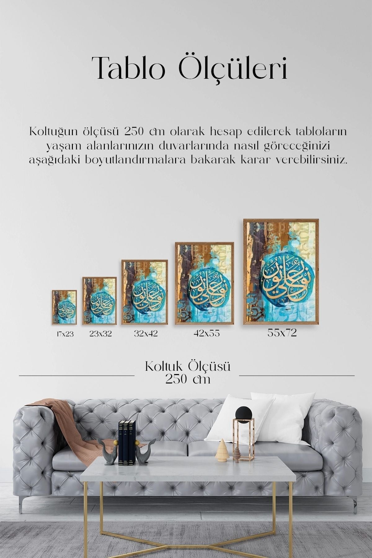 Hat Yazısı Ahşap Çerçeveli Tablo 17 x 23