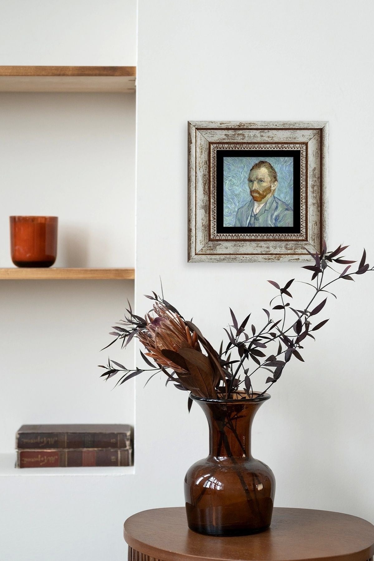 Van Gogh Çerçeveli Taş Tablo 20 cm