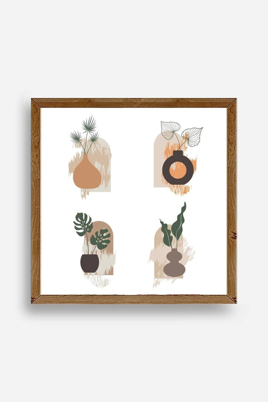 Çiçek Ahşap Çerçeveli Tablo 23 x 23