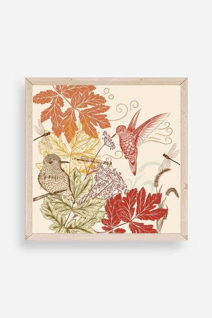 Çiçek Ahşap Çerçeveli Tablo 50 x 50