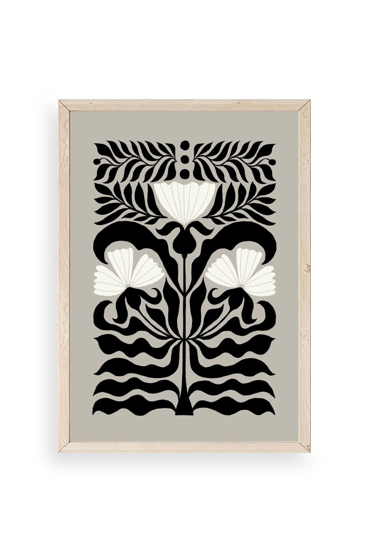 Çiçek Ahşap Çerçeveli Tablo 23 x 30