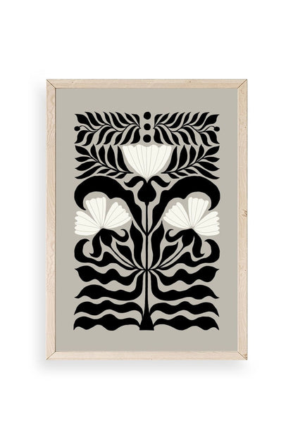 Çiçek Ahşap Çerçeveli Tablo 23 x 30