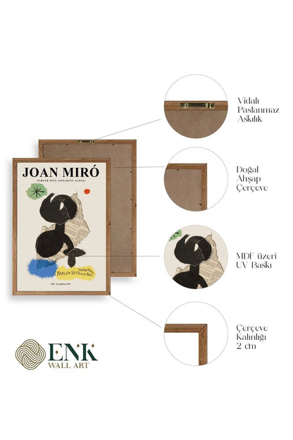 Joan Miro Ahşap Çerçeveli Tablo 17 x 23