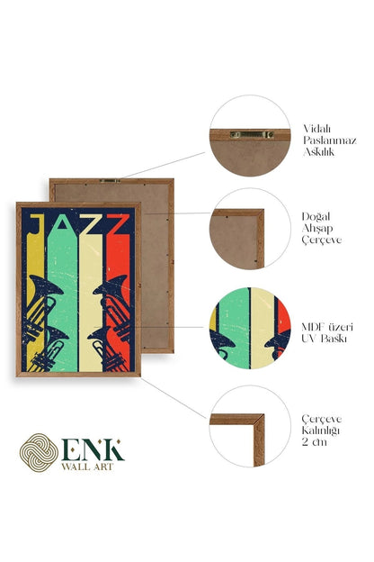 Jazz Ahşap Çerçeveli Tablo 50 x 70