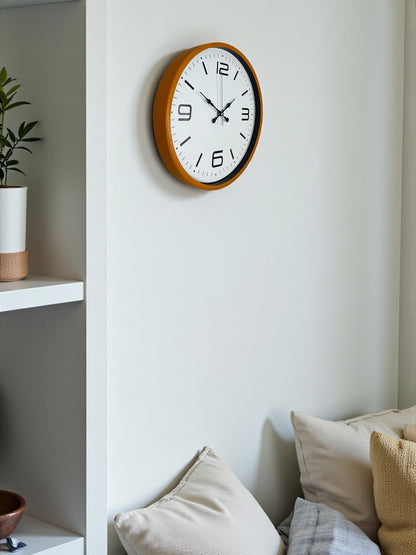 Zentime 36 Cm Turuncu Dekoratif Duvar Saati