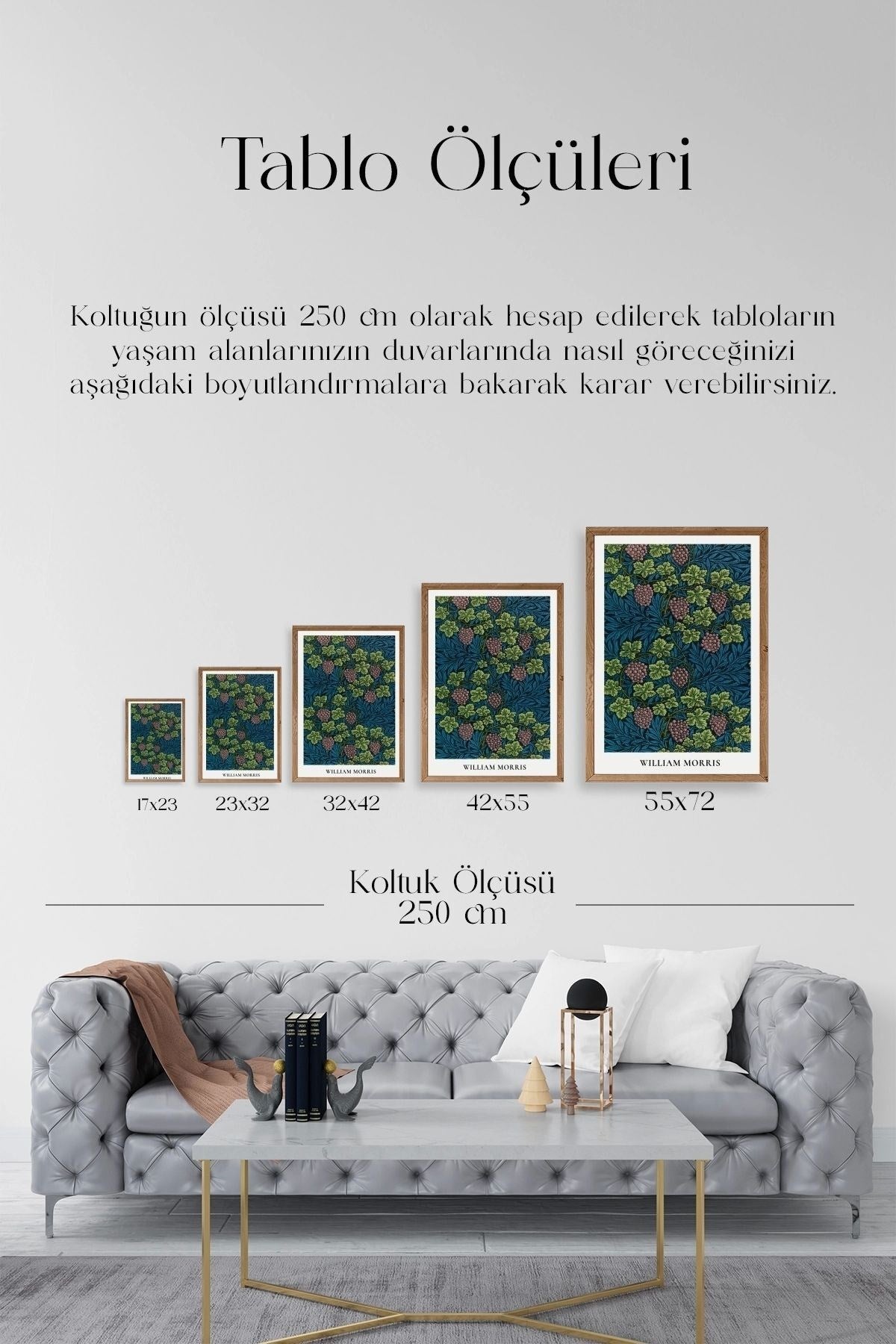 William Morris Ahşap Çerçeveli Tablo 23 x 30