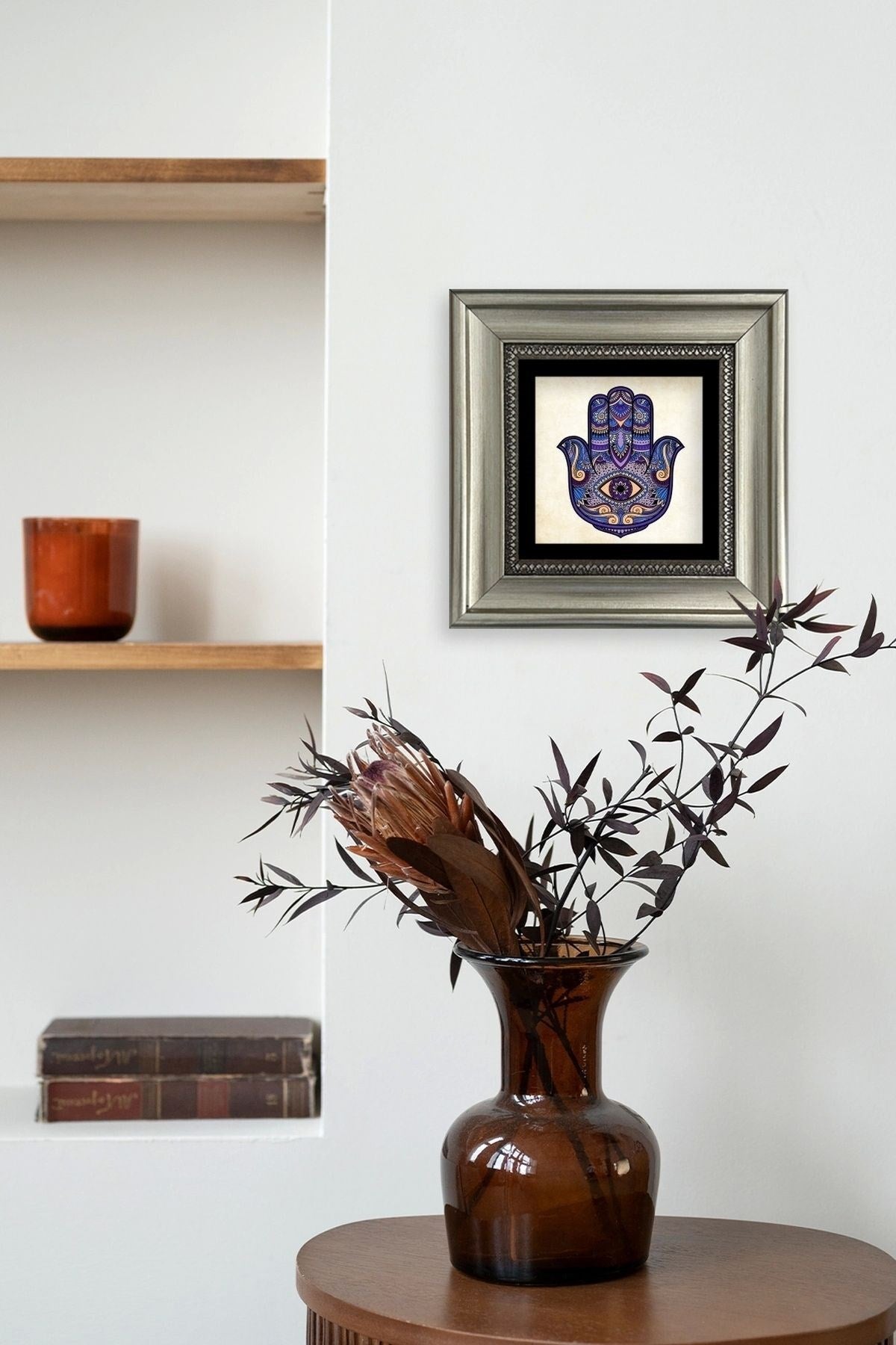 Fatma Ana Eli Çerçeveli Taş Tablo 20 cm