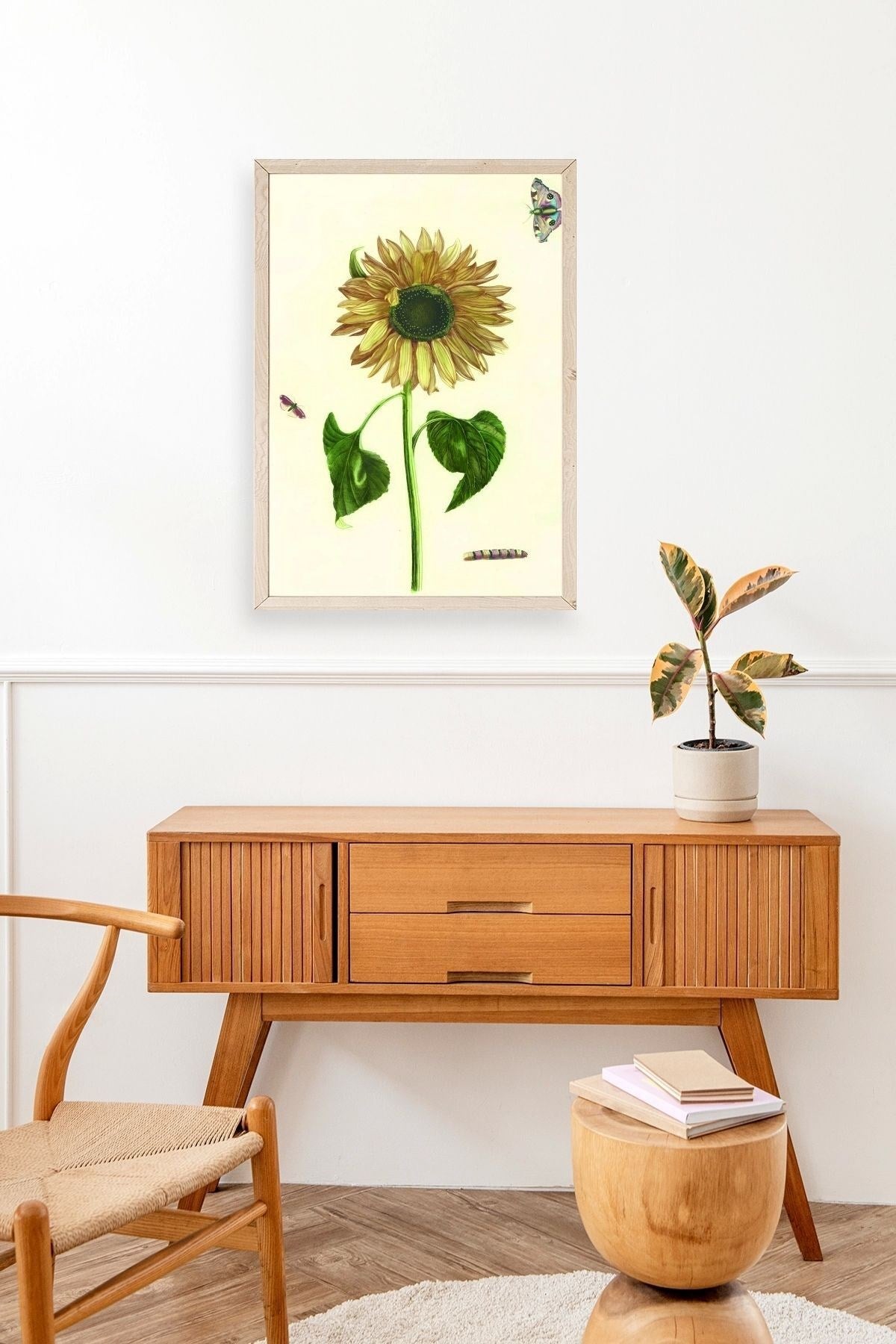 Ayçiçeği Ahşap Çerçeveli Tablo 17 x 23