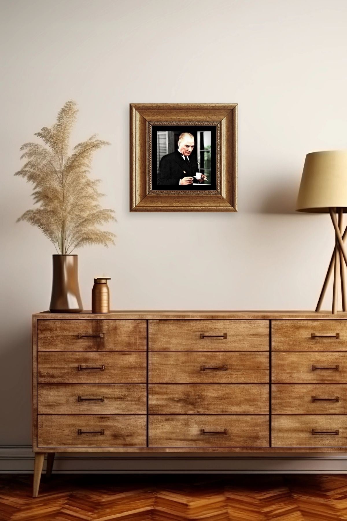 Atatürk Çerçeveli Taş Tablo 20 cm