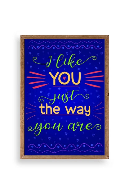 Motto Ahşap Çerçeveli Tablo 17 x 23