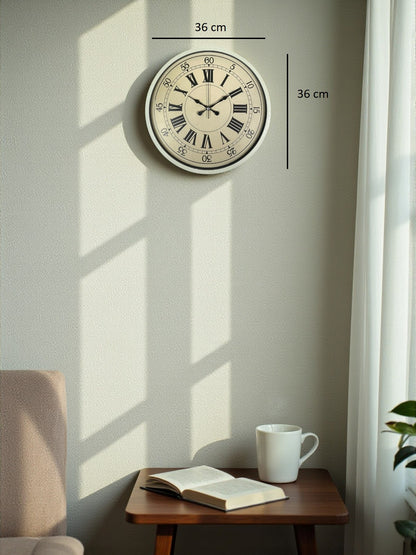 Zentime 36 Cm Sarı Dekoratif Duvar Saati