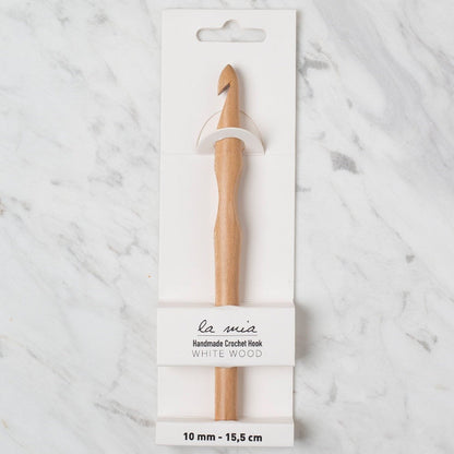 La Mia Whitewood 10 mm 15.5 cm Ahşap Yün Tığ