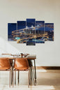 Şehir Manzarası 5 Parçalı Mdf Tablo 60 x 100