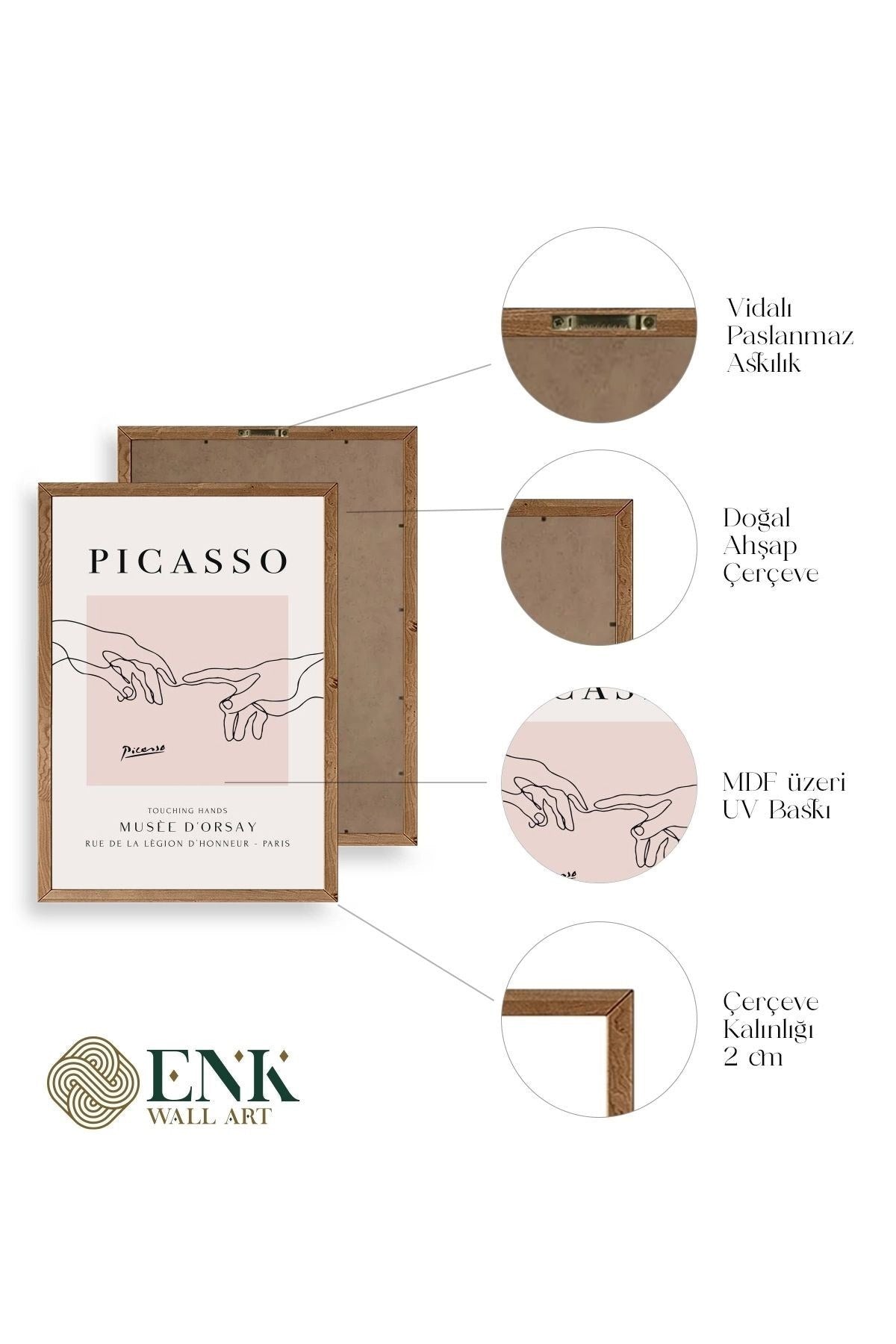 Picasso Ahşap Çerçeveli Tablo 50 x 70