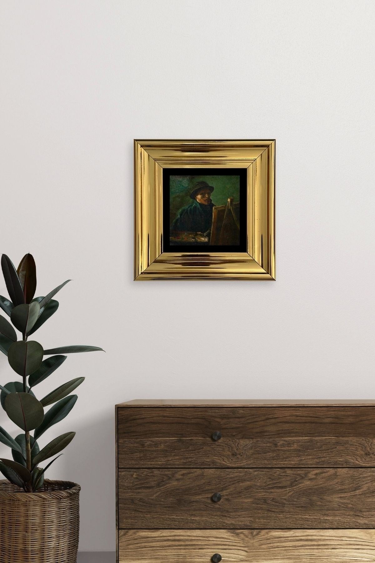 Van Gogh Çerçeveli Taş Tablo 20 cm