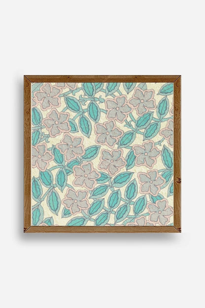 Çiçek Ahşap Çerçeveli Tablo 42 x 42