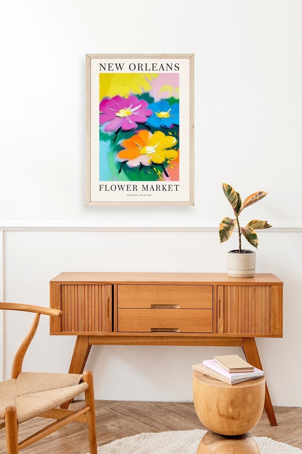 Çiçek Ahşap Çerçeveli Tablo 23 x 30