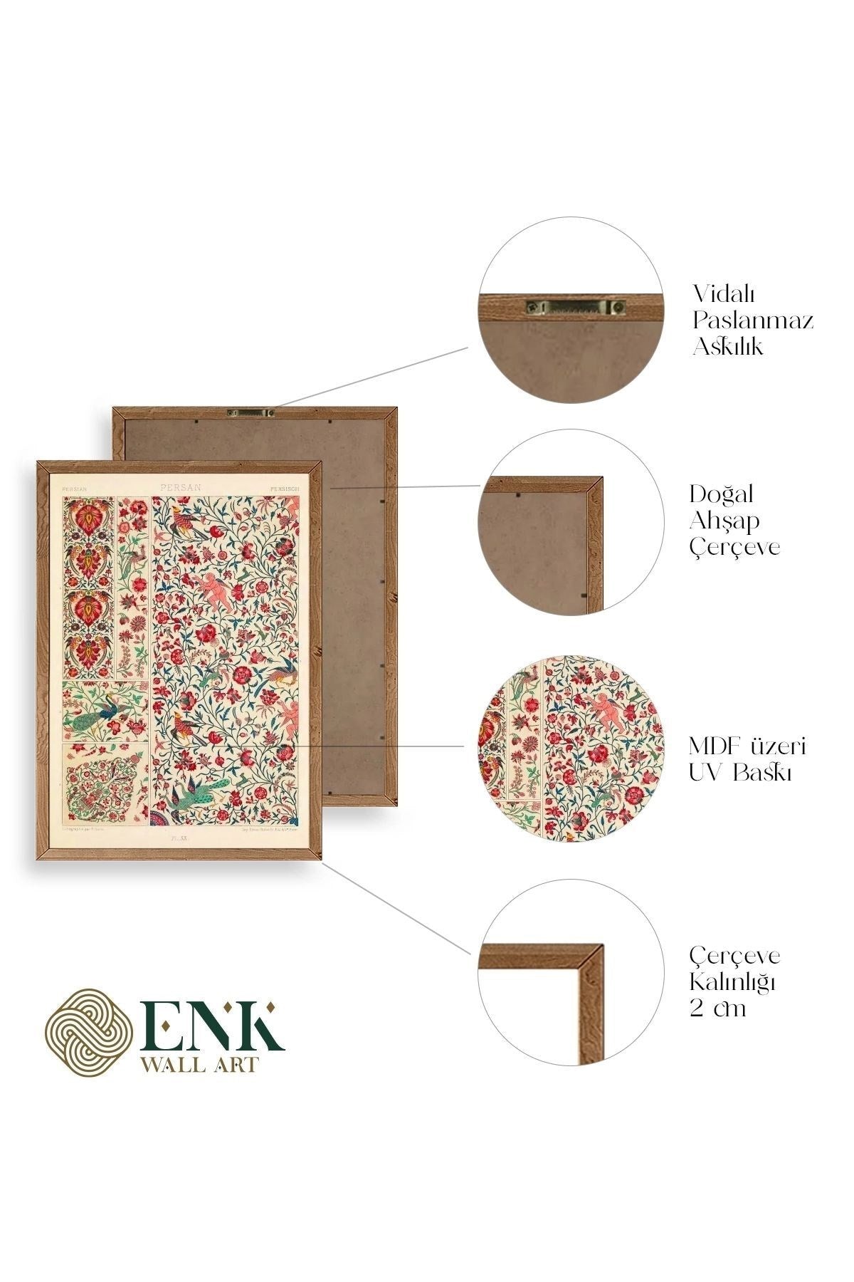 Desen Ahşap Çerçeveli Tablo 17 x 23