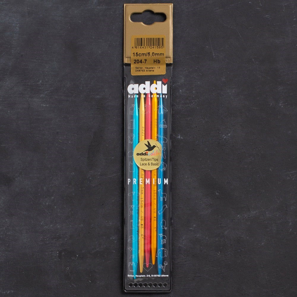 Addi Colibri 5mm 15cm Renkli Çorap Şişi - 204-7