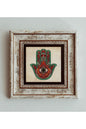 Fatma Ana Eli Çerçeveli Taş Tablo , Çerçeveli Taş Duvar Dekoru 20 cm