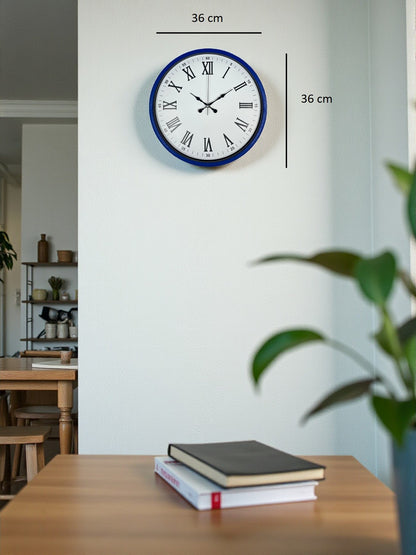 Zentime 36 Cm Lacivert Dekoratif Duvar Saati