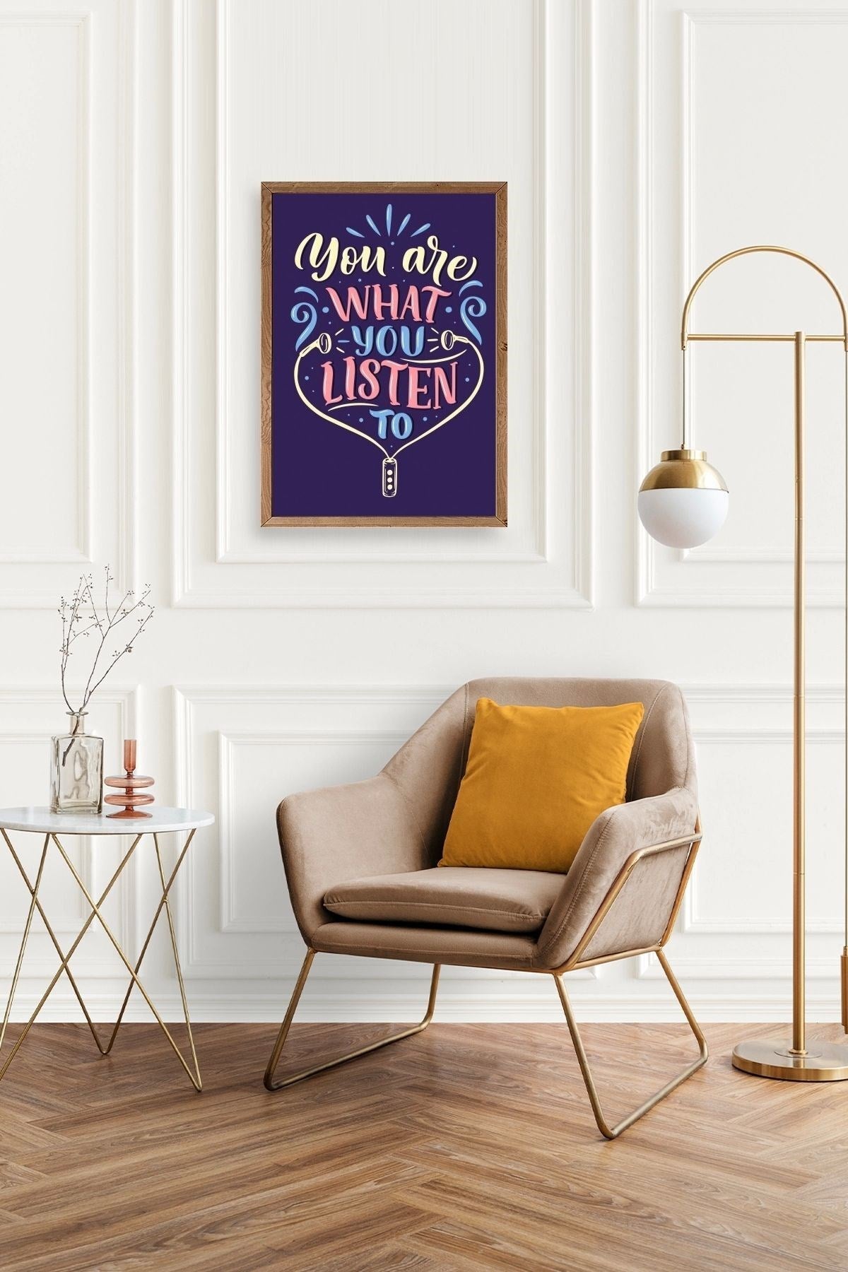 Motto Ahşap Çerçeveli Tablo 23 x 30