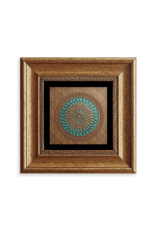 Motif Çerçeveli Taş Tablo 20 cm