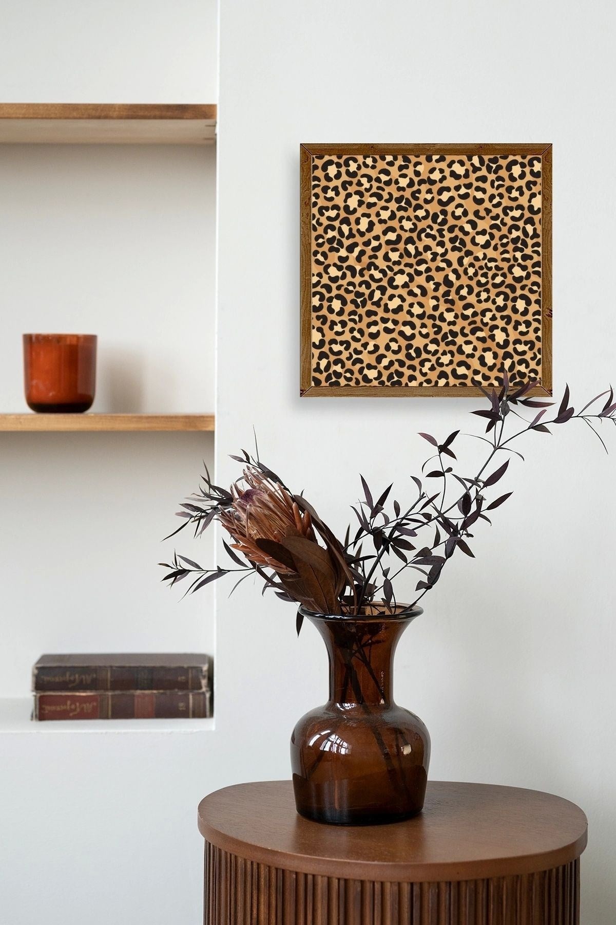 Desen Ahşap Çerçeveli Tablo 50 x 50