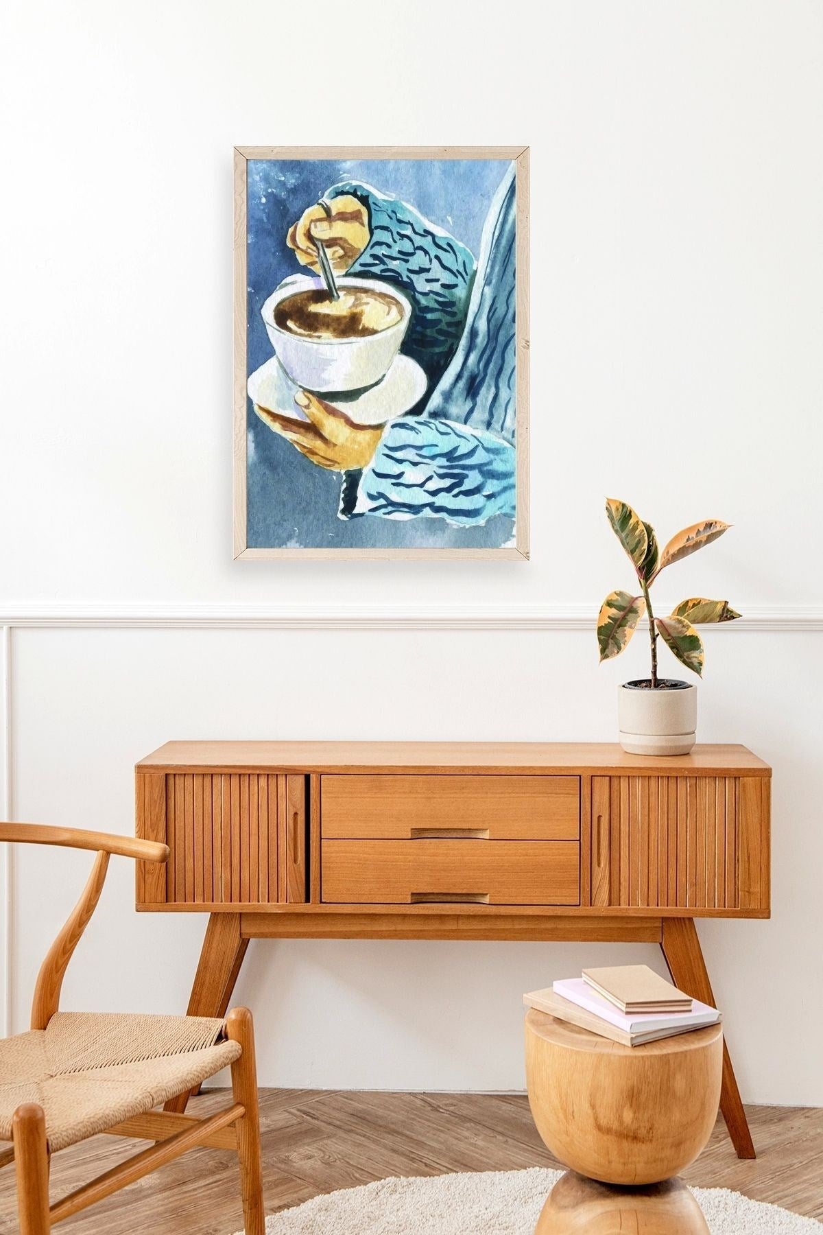 Kahve Ahşap Çerçeveli Tablo 30 x 42