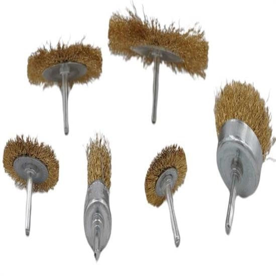 BUFFER® 6'lı Pimli Tel Fırça Seti Pas Yağ Kir Boya Yapışkan Çözücü