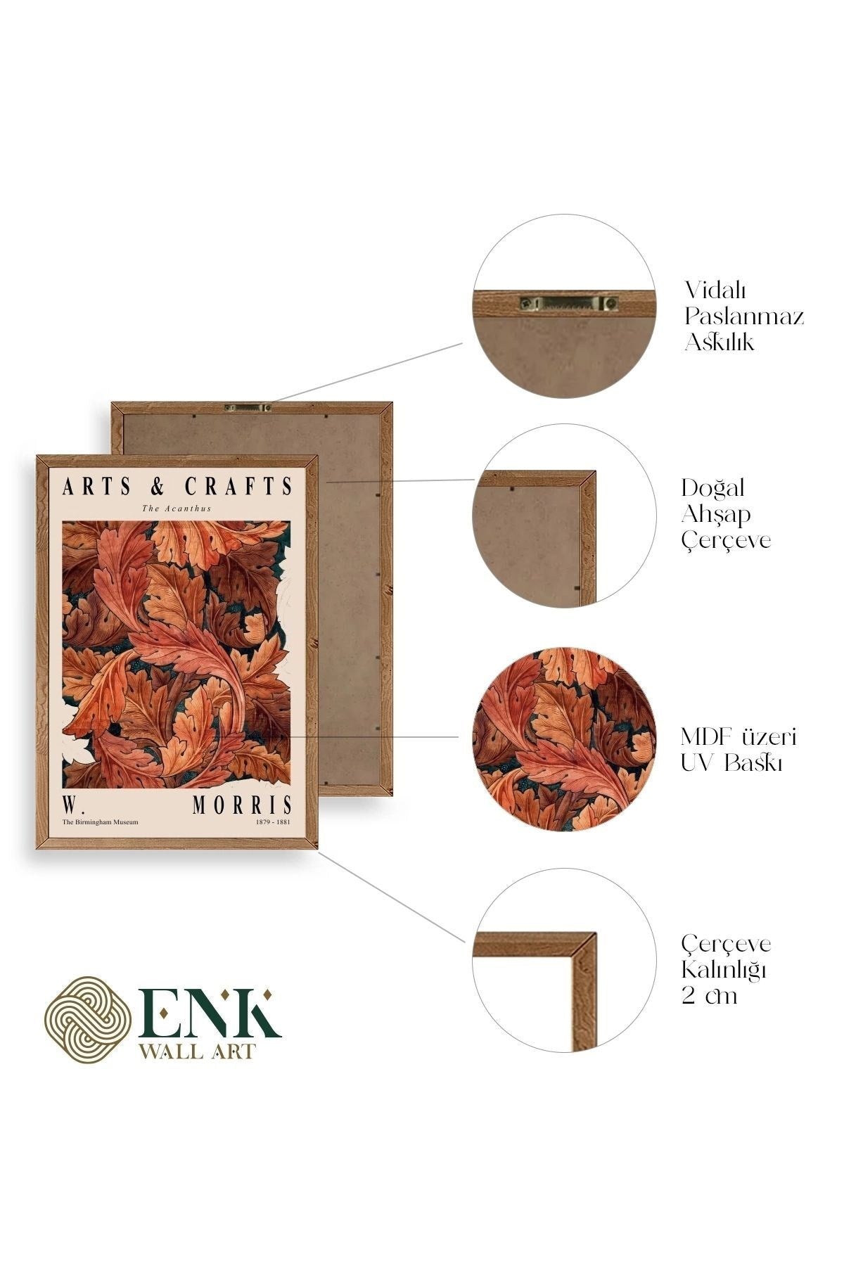 Morris Ahşap Çerçeveli Tablo 50 x 70
