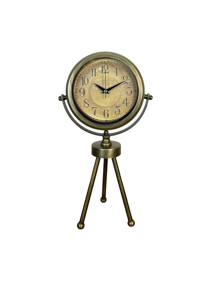 Zentime Eskitme Vintage Üç Ayaklı Masa Saati