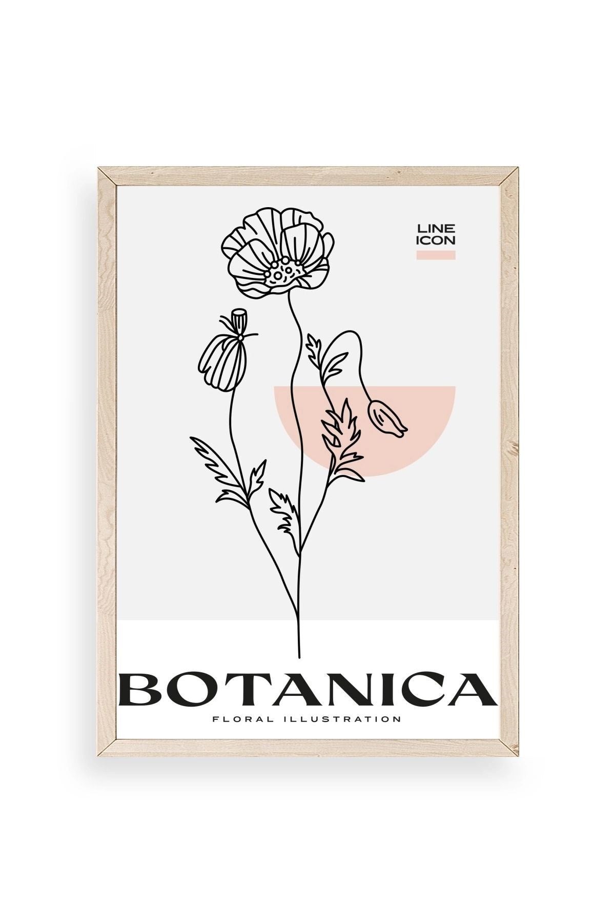 Çiçek Ahşap Çerçeveli Tablo 17 x 23