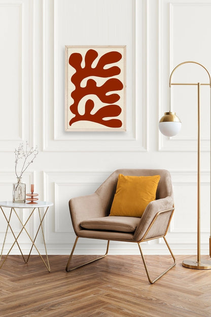 Soyut Ahşap Çerçeveli Tablo 50 x 70