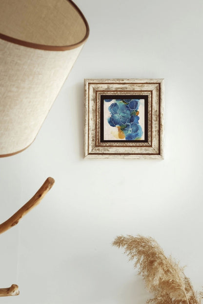 Soyut Çalışma Çerçeveli Taş Tablo , Çerçeveli Taş Duvar Dekoru-enkcrcvtbl-00165 20 cm