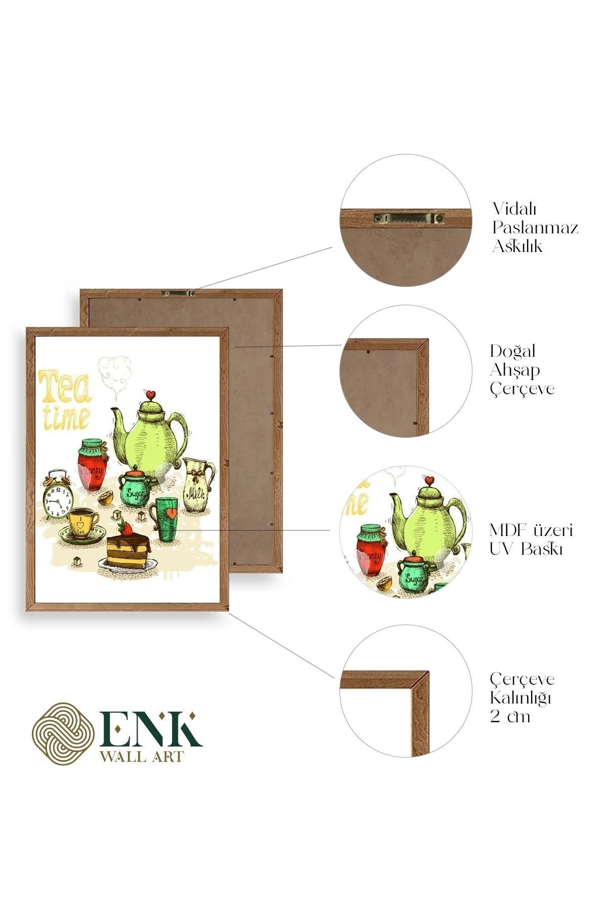 Çay Vakti Ahşap Çerçeveli Tablo 50 x 70
