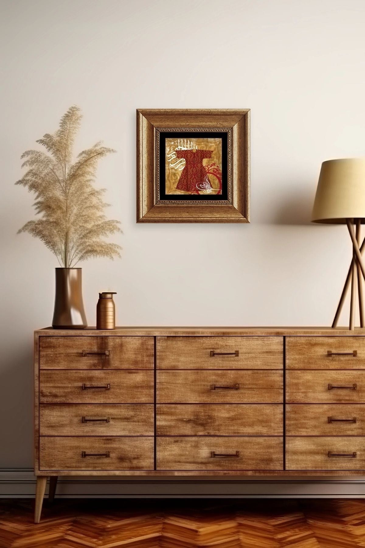 Kaftan ve Tuğra Çerçeveli Taş Tablo 20 cm