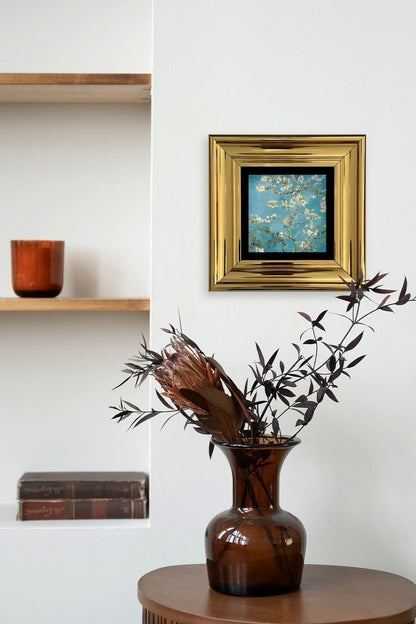 Bahar Çiçekleri Çerçeveli Taş Tablo 20 cm