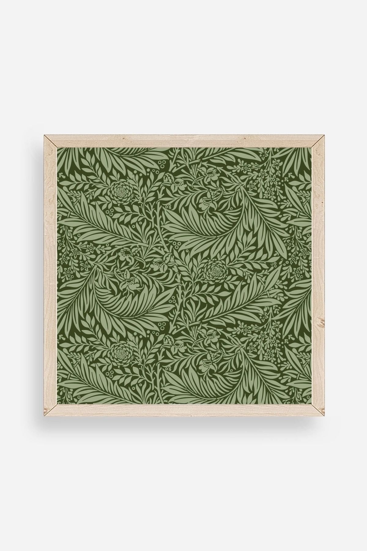 Yaprak Ahşap Çerçeveli Tablo 23 x 23