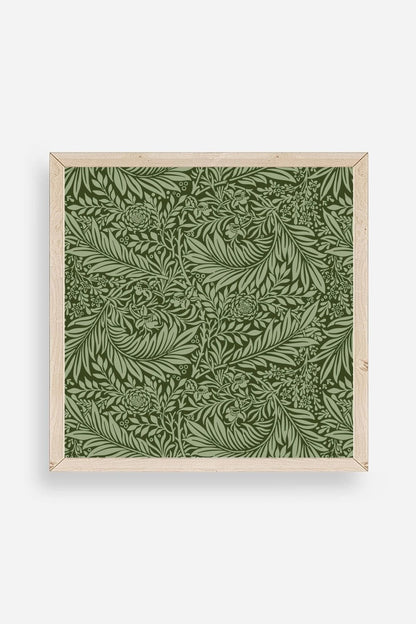 Yaprak Ahşap Çerçeveli Tablo 23 x 23