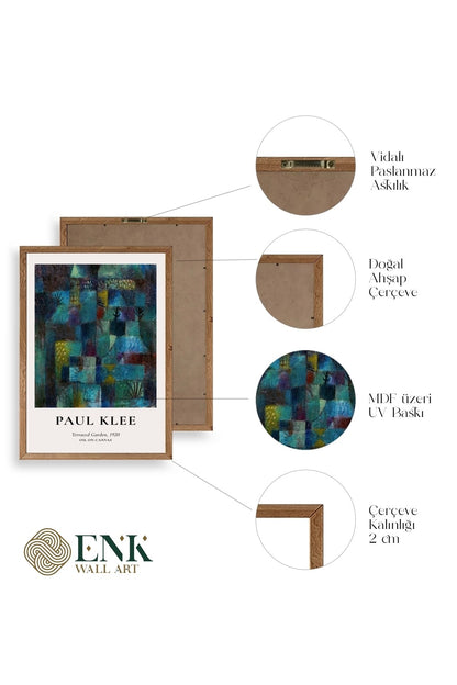 Paul Klee Ahşap Çerçeveli Tablo 50 x 70