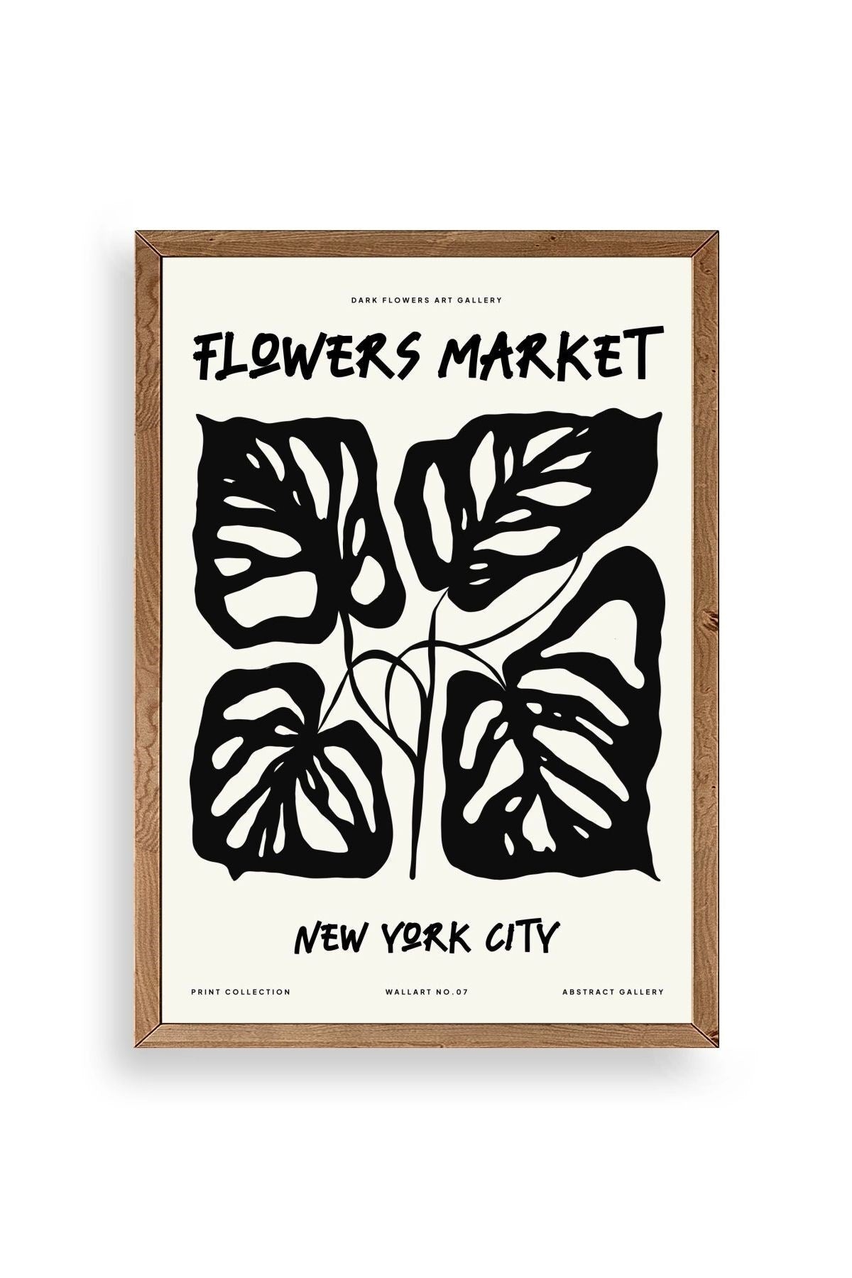 Yaprak Ahşap Çerçeveli Tablo 50 x 70