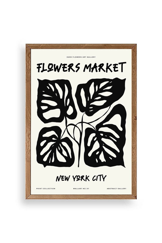 Yaprak Ahşap Çerçeveli Tablo 50 x 70