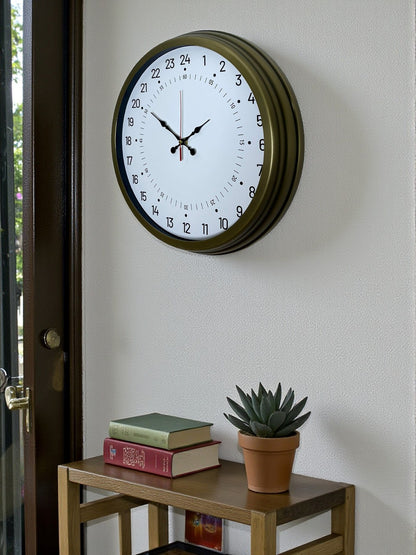 Zentime 40 Cm Eskitme Metal 24 Saat Göstergeli Özel Tasarım Duvar Saati